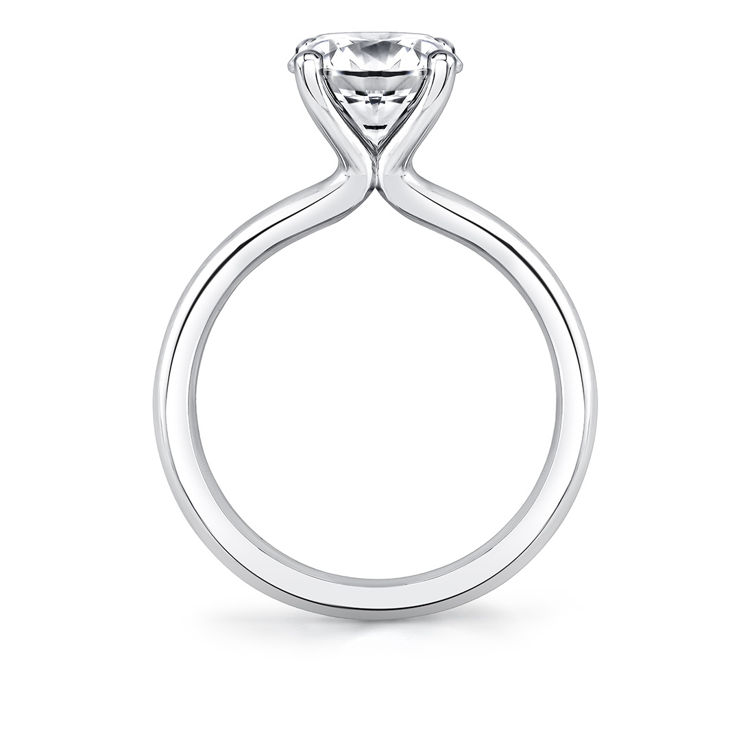 14K White Gold Ame Solitaire Engagement Ring