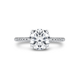 14K White Gold Jasmine Hidden Halo Diamond Engagement Ring