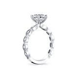 14K White Gold Ivy Vintage Round Natural Diamonds Engagement Ring