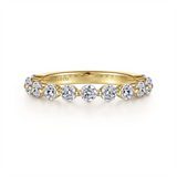 14K Yellow Gold Modern Natural Diamonds Band