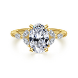 14K Yellow Gold Adella Split Shank Diamond Engagement Ring
