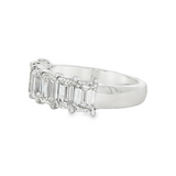 18K White Gold Bold Diamond Anniversary Natural Diamonds Band
