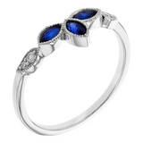14K Yellow Gold Marquise Sapphire Enhancer Ring