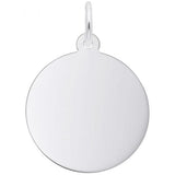 Sterling Silver Medium Round Disc Charm
