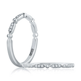 14K White Gold Modern Natural Diamonds Band