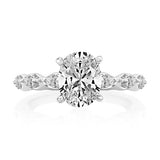 14K White And Rose Gold Classic Engagement Ring