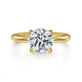 14K Yellow Gold Ali Round Diamond Engagement Ring
