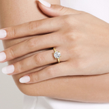 14K Yellow Gold Ali Round Diamond Engagement Ring