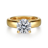 14K Yellow Gold Reeve Hidden Halo Round Natural Diamonds Engagement Ring