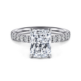 14K White Gold Winslow Classic Radiant Diamond Engagement Ring