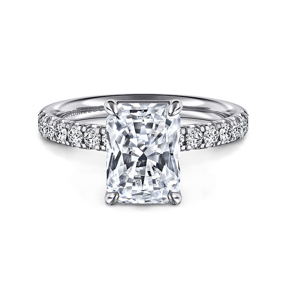 14K White Gold Winslow Classic Radiant Diamond Engagement Ring