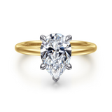 14K Yellow And White Gold Evelina Solitaire Ring