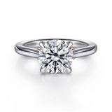 14K White And Rose Gold Nelia Solitaire Ring