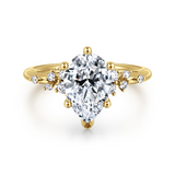 14K Yellow Gold Reena Classic Pear Diamond Engagement Ring