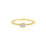 14K Yellow Gold Solitaire Natural Diamonds Ring