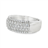 14K White Gold Classic Natural Diamonds Band