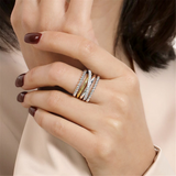 Sterling Silver And 14K Yellow Gold Bujukan Criss Cross Wide Band Ring