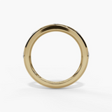 14K Yellow Gold Contemporary Natural Diamonds Band