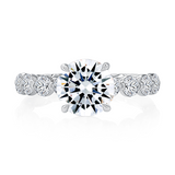 14K White Gold Classic Round Diamond Engagement Ring