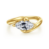 14K Yellow Gold Freye Bypass Engagement Ring