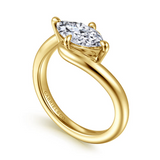 14K Yellow Gold Freye Bypass Engagement Ring