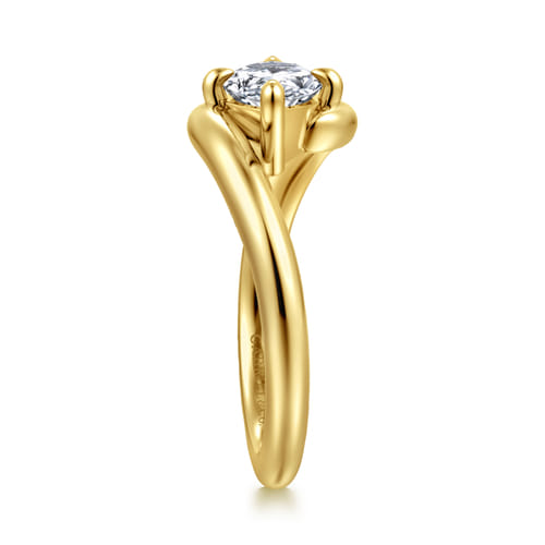 14K Yellow Gold Freye Bypass Engagement Ring