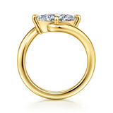 14K Yellow Gold Freye Bypass Engagement Ring