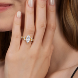 14K Yellow Gold Charlina Twist Marquise Natural Diamonds Engagement Ring