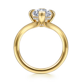 14K Yellow Gold Cosmic Contemporary Marquise Natural Diamonds Engagement Ring