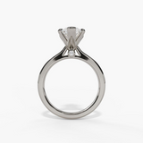 14K White Gold Solitaire Marquise Natural Diamonds Engagement Ring