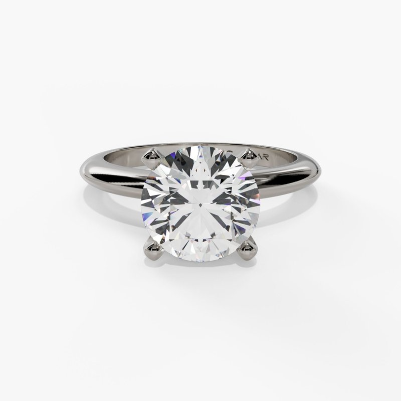 14K White Gold Solitaire Ring