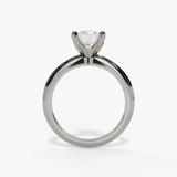14K White Gold Solitaire Ring