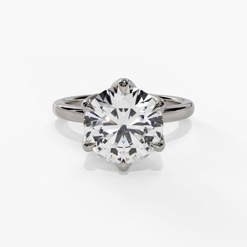 14K White Gold Solitaire Ring