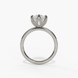 14K White Gold Solitaire Ring