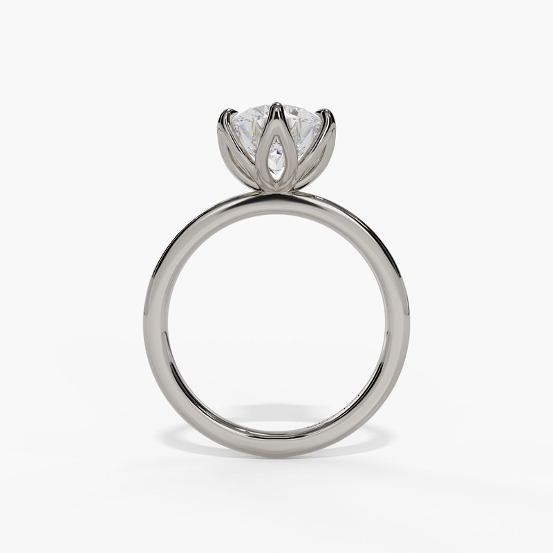 14K White Gold Solitaire Ring