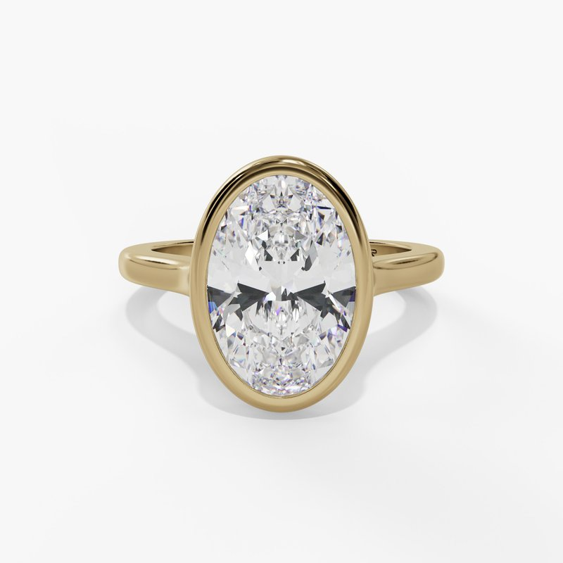 14K Yellow Gold Bezel Ring