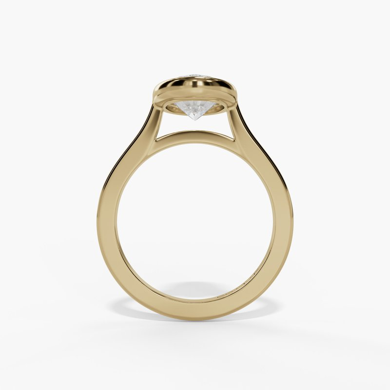 14K Yellow Gold Bezel Ring