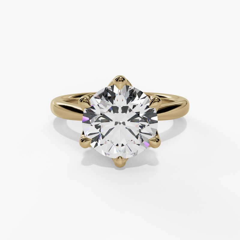 14K Yellow Gold Solitaire Ring