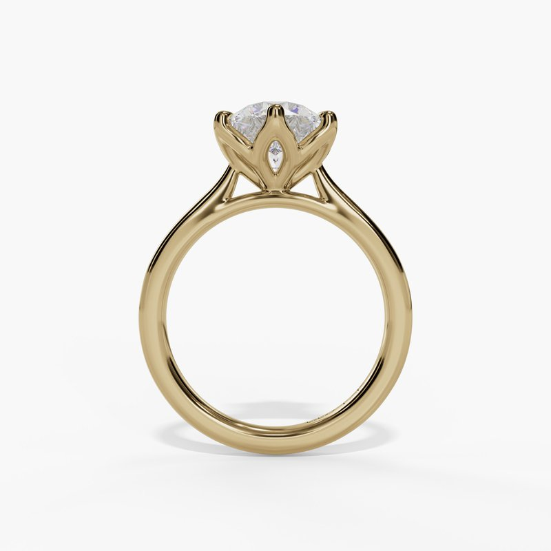 14K Yellow Gold Solitaire Ring