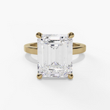14K Yellow Gold Solitaire Oval Natural Diamonds Engagement Ring