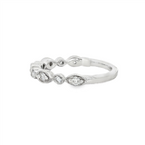 14K White Gold Vintage Natural Diamonds Band