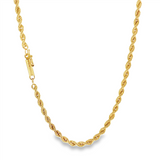 JT ESTATE 14K Yellow Gold 26 Inches Rope Chain