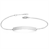 Sterling Silver Engravable Bar Bracelet
