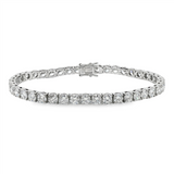 Platinum Natural Diamonds Tennis Bracelet