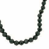Sterling Silver 4mm Beaded Black Spinel Necklace