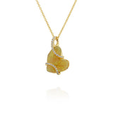 18K Yellow Gold Opal Free Form Pendant