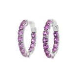 June Birthstone Sterling Silver Lab Grown Alexandrite Inside Out Earrings