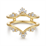 14K Yellow Gold Enhancer Natural Diamonds Band
