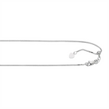 Sterling Silver 22 Inches Adjustable Box Chain