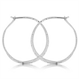 Sterling Silver Large Hoop Earrings